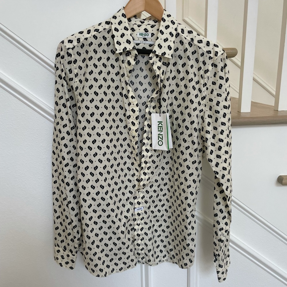 Kenzo new men Slim Fit Men long sleeve Shirt